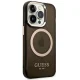Guess Gold Outline Translucent MagSafe vāciņš iPhone 14 Pro Max Melns/Zelts