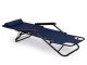 Folding Garden Lounger with Headrest MultiGarden, Blue