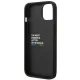 BMW iPhone 14 Plus vāciņš Leather Stamp Tricolor, melns