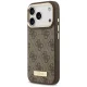 Guess 4G Logo Plate MagSafe vāciņš iPhone 17 Pro, brūns