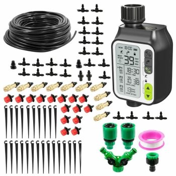 Universāla 25m dārza laistīšanas sistēma ar programmētāju