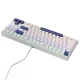 Machenike K500B-B87 vadu mehāniskā spēļu tastatūra, Red Switch, balta