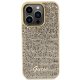 Apple iPhone 15 Pro 6.1\'\' Guess Disco Metal Script Case Cover, Gold