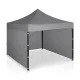 Plonos Garden Pavilion with 3 Walls 3x3m, Grey