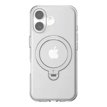 Чехол Torras Ostand Spin для iPhone 16 Plus, прозрачный