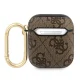 Guess AirPods 1 / 2 maciņš 4G Script Metal Collection, brūns