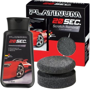 Skrāpējumu noņemšanas komplekts Platinium ar pulēšanas pastu un sūkli