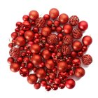 Set of Christmas Tree Decoration Balls 100 pcs, red