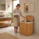 Modernhome bambusa veļas grozs, 150L, 3 nodalījumi