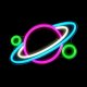 Planet Neon Sign LED Dimmable USB Wall Decor Light Forever Light FPNE05X, Multicolor