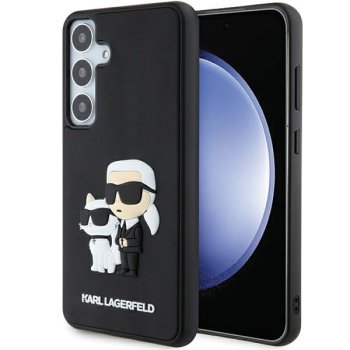 Samsung Galaxy S24 (SM-S921) Karl Lagerfeld 3D Rubber Karl & Choupette Cover Case, Black | Telefona Vāciņš Maciņš...