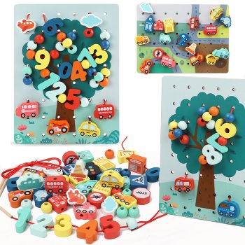 Wooden Figures and Numbers