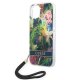 Guess Flower Strap Case for iPhone 14 Plus, Blue