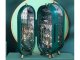 Foldable Jewelry Organizer with Mirror, Green