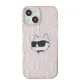 Karl Lagerfeld iPhone 13 vāciņš IML Choupette Head & Monogram, rozā