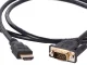 VGA - HDMI kabelis 1,3 m, Full HD 1080p, apzeltīti kontakti, melns