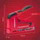 Механический степлер и гвоздезабиватель Arrow T50 RED2, красно-черный