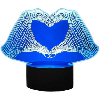3D LED Night Light Hands Heart Shape ZD98C, RGB