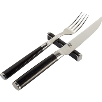 KAI Shun 3-Piece Cutlery Set (Steak Knife, Fork, Knife Rest)