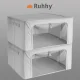 Foldable Storage Organiser Boxes with Frame 2 Pack Ruhhy 22930, 40x30x20 cm, Grey