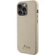 Чехол Guess для iPhone 15 Pro Max Glitter Glossy Script, золотистый