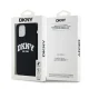 DKNY iPhone 12 / 12 Pro Case Liquid Silicone White Printed Logo MagSafe, Black