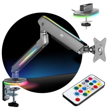Игровой кронштейн для монитора NanoRS RS165, RGB LED, 17-32", 9 кг
