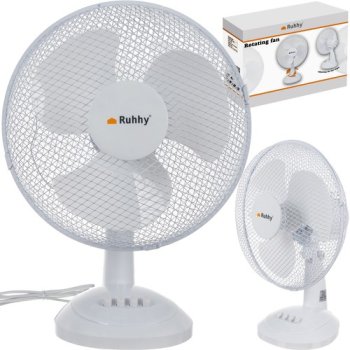 Kompakts Galda Ventilators Ruhhy - 38W, Balts | Compact Desktop Fan