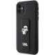 Чехол Karl Lagerfeld для iPhone 11 Gripstand Saffiano Karl & Choupette, черный
