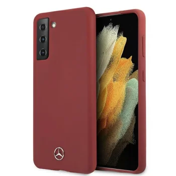 Mercedes Samsung Galaxy S21 vāciņš Silicone Line, sarkans