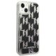 Karl Lagerfeld Liquid Glitter Monogram vāciņš iPhone 14 Plus - Melns