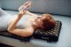 4Fizjo 418 ERGO Acupressure Mat with Pillow, Black/Gold