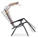 MultiGarden Garden and Beach Sun Lounger with Adjustable Backrest and Canopy, Beige