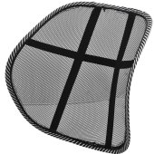 Ergonomic lumbar support cushion for chair and car – black