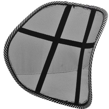 Эргономичная опора для спины для кресла и автомобиля черная