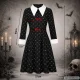 Wednesday Addams Kids Costume Dress, 135-145 cm