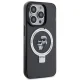 Karl Lagerfeld iPhone 15 Pro vāciņš Ring Stand Karl & Choupette MagSafe, melns