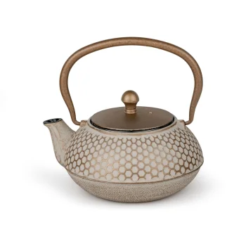 Bredemeijer Jiangxi 153203 0.7L Cast Iron Teapot with Filter, Beige