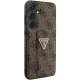 Guess Samsung Galaxy S24 Case Grip Stand 4G Triangle Strass, Brown
