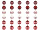 Елочные шары небьющиеся, красно-белые, 5 см (30 шт.)