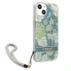 Guess iPhone 13 vāciņš Flower Strap Zaļš