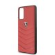 Ferrari Samsung Galaxy S20 vāciņš Heritage Quilted, sarkans