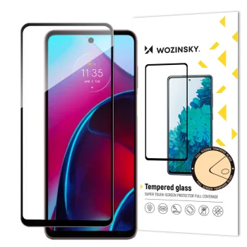 Wozinsky Full Glue aizsargstikls Motorola Moto G Stylus 2022, 9H ar melnu rāmi