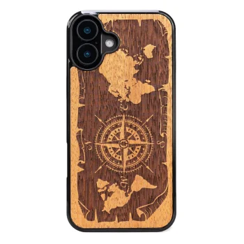 Bewood Wooden Case for iPhone 16 Plus MERBAU WINDOW ROSE