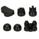 Wireless Vibrating Body and Back Massager with 6 Attachments, Black