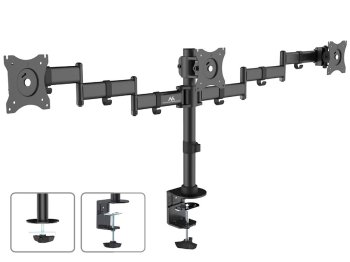 Maclean MC-691 galda stiprinājums 3 monitoriem, 13"-27", 8kg