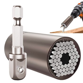 Universal Socket Wrench Head 7-19 mm (1/4-3/4), Silver