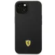 Ferrari iPhone 14 vāciņš Silicone Metal Logo, melns