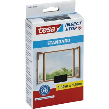 Москитная сетка на окно Tesa Insect Stop Standard 1,3 м x 1,5 м, антрацит (55672)