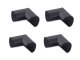 Foam Furniture Corner Protectors, Black, 4 pcs